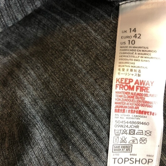 Women’s Topshop Washed Grey Shirt 10 US! - Picture 7 of 9